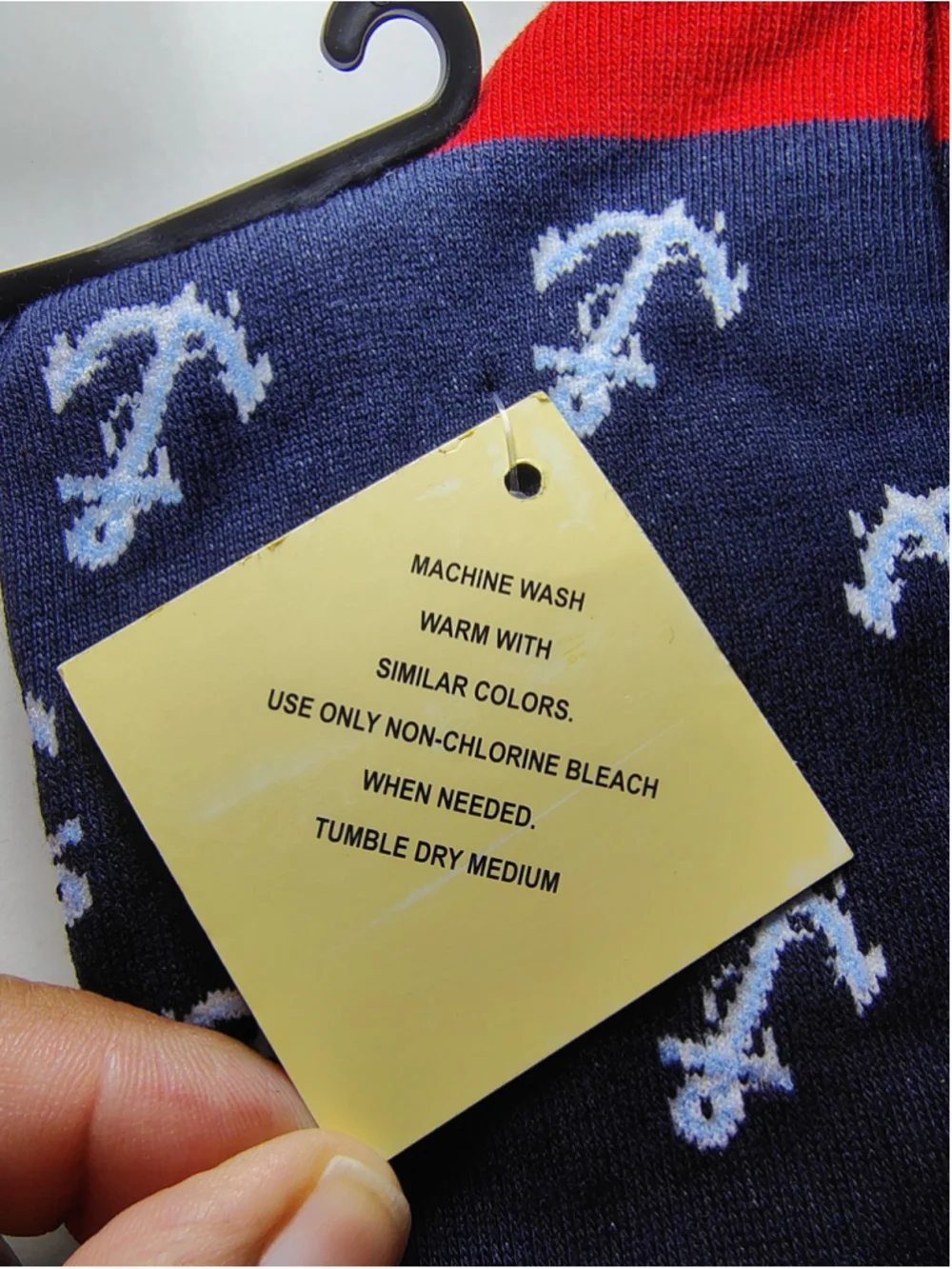 Express Men’s Anchor Dress Socks Navy Red Cotton Blend Size 9-13 NWT